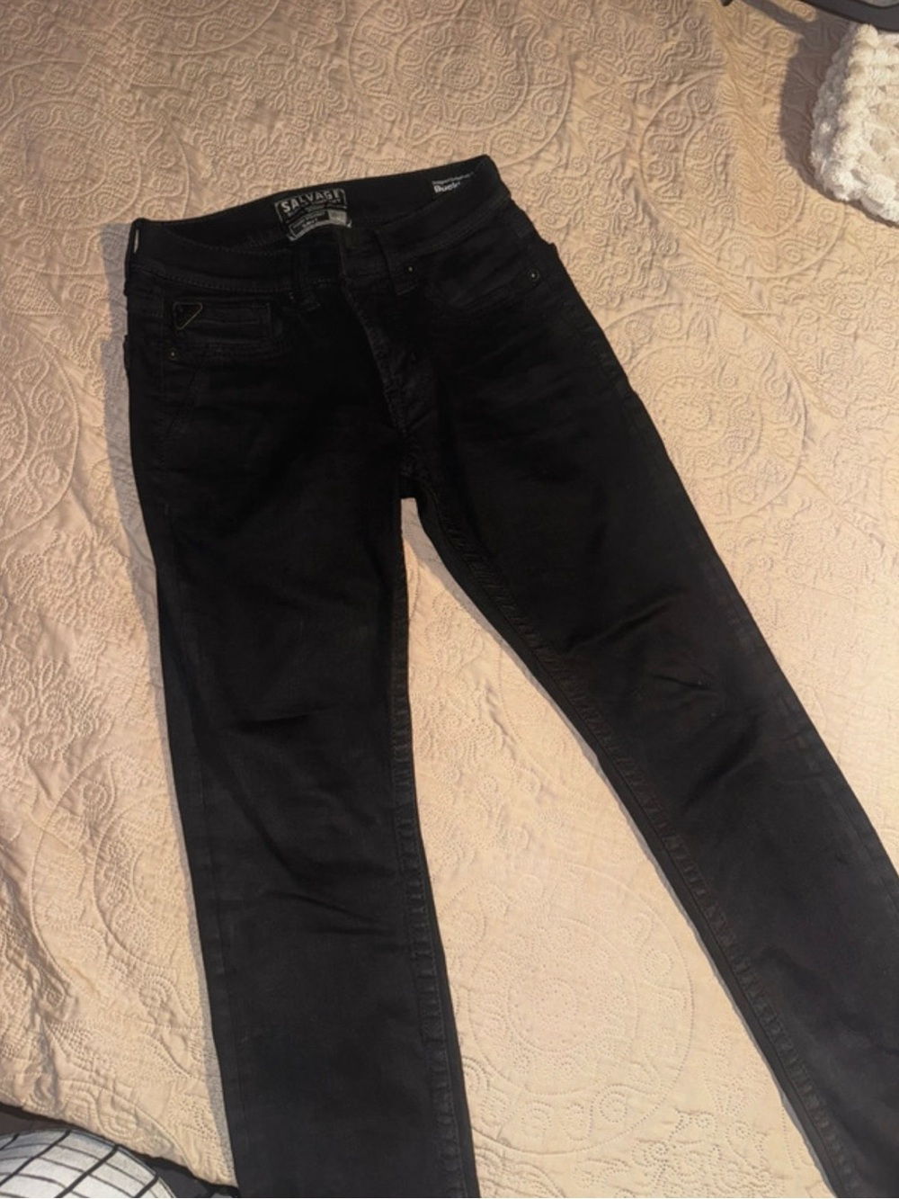 Salvage Black Women's Skinny Jeans - Classic Black Stretch